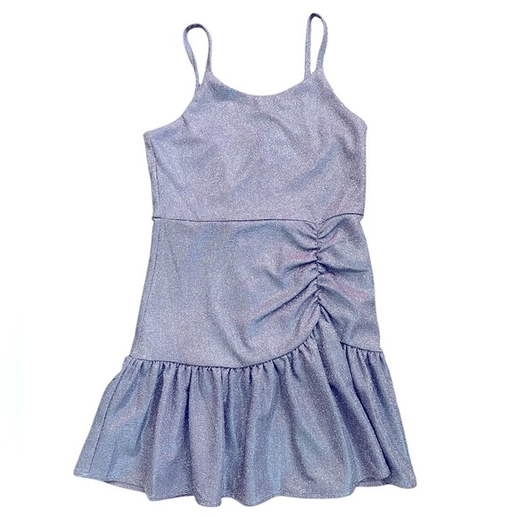 Rare Editions Other - Girls Metallic Silver Blue Party Dress Rare Editions Size 8